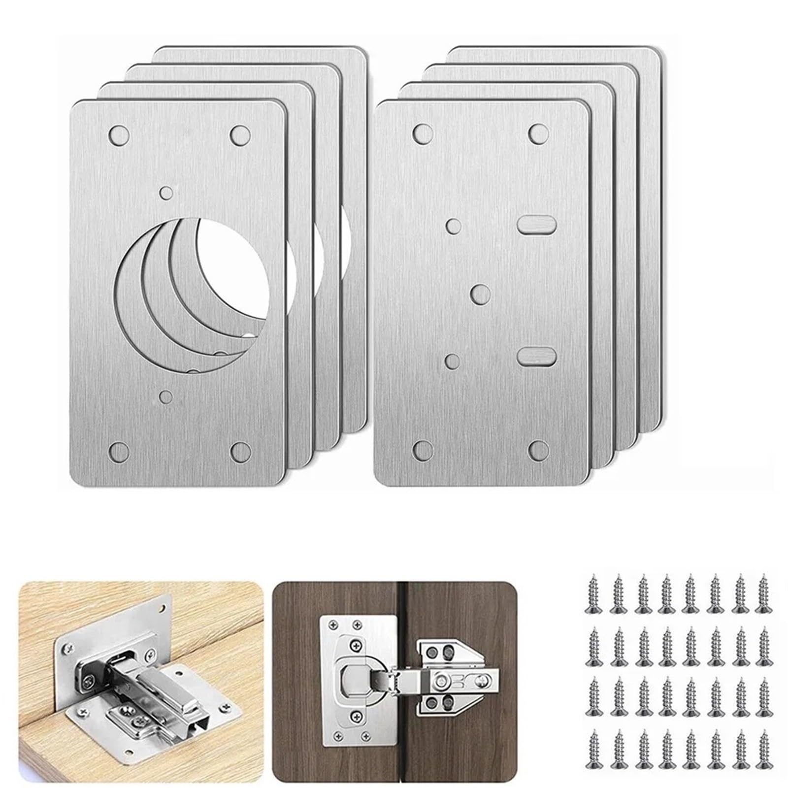 Piastra di riparazione cerniera 40Pairs piastra di montaggio in acciaio inox