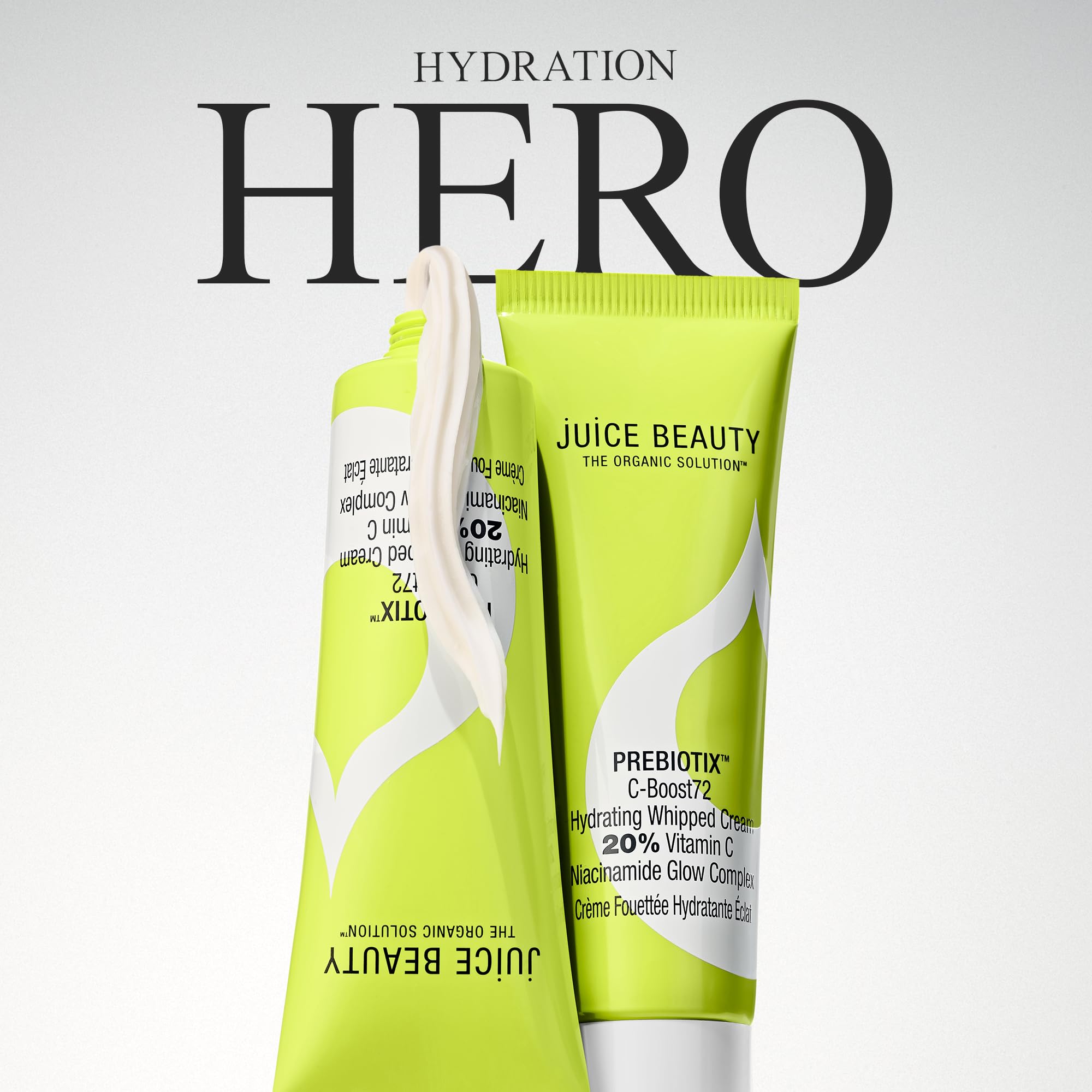 Juice Beauty PREBIOTIX C-Boost72 Hydrating Whipped Cream 20% Vitamin C Niacinamide Complex - 50 mL - Evens Skin Tone, Hydrates & Smooths - Vegan & Cruelty Free