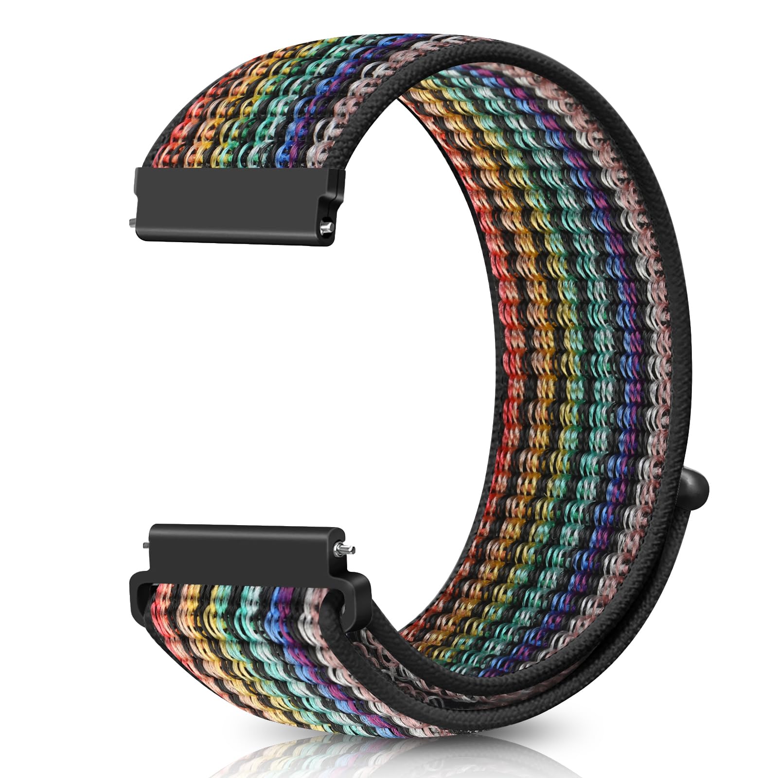 18mm Nylon Sport Quick Release Watch Bands Compatible with Garmin Venu 3S/Venu 2S/Vivoactive 4S/Vivomove 3S/Active S/Forerunner 265(42mm)/Fossil Women's Gen 6 42mm/5E 42mm/Gen 4 Sport Women Men