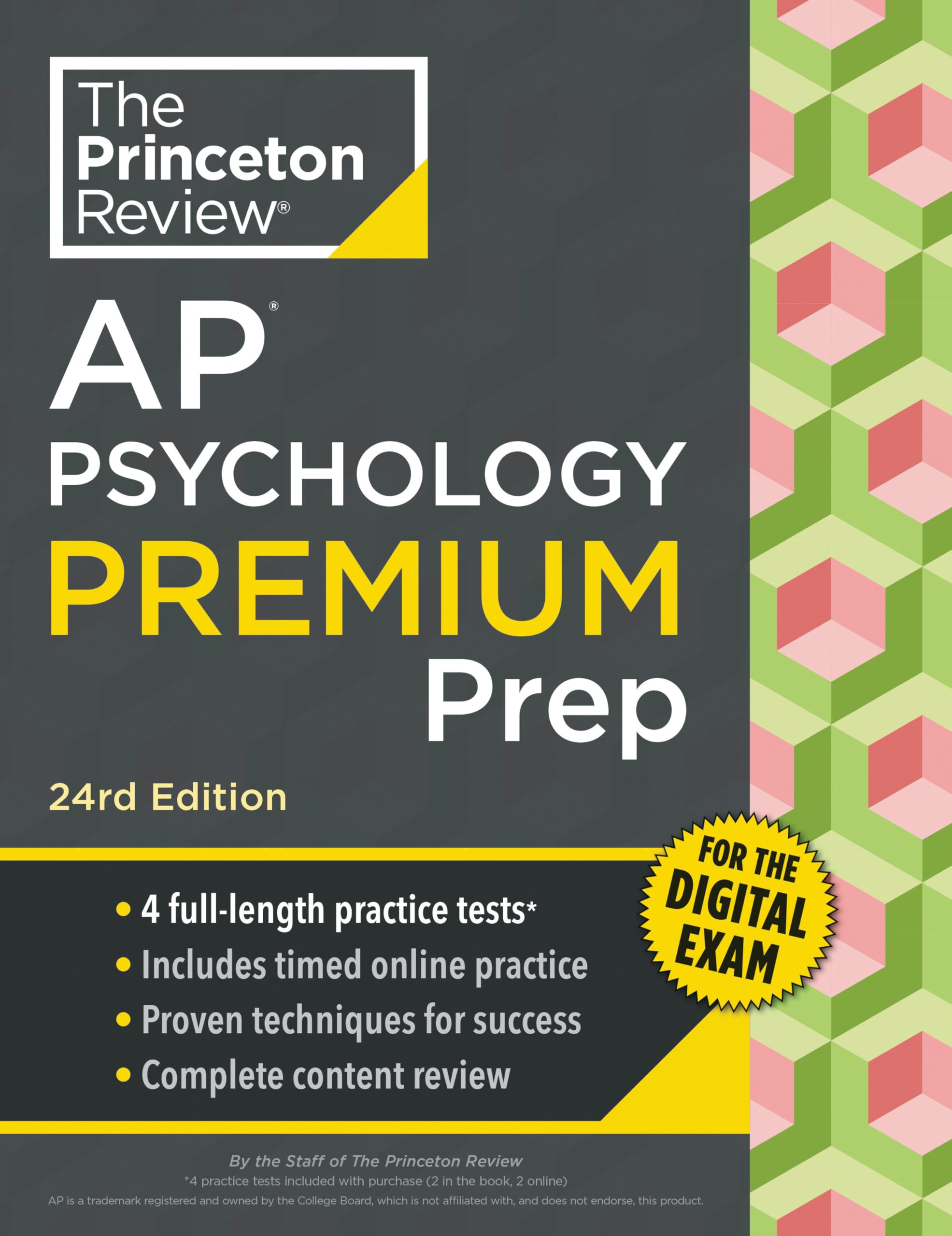 Princeton Review AP Psychology Premium Prep, 24th Edition: 5 Practice Tests + Digital Practice Online + Content Review (College Test Preparation, Ap Premium)