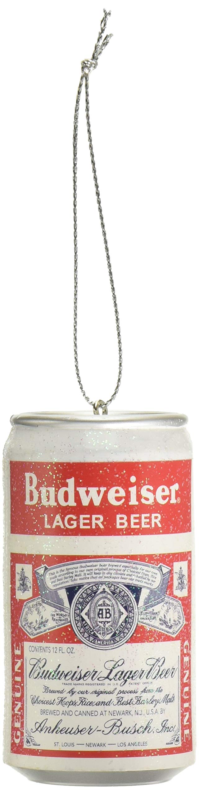 Kurt S. Adler YAMAB1140 Budweiser Vintage Can Blow Mold Ornament, 3", Red