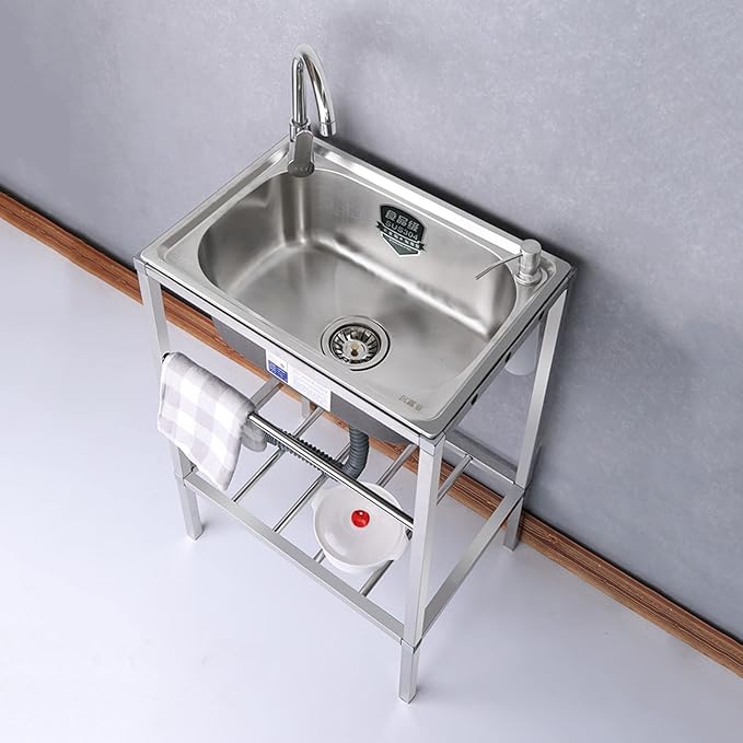 Spüle Edelstahl,Edelstahl Waschbecken für den Außenbereich,Outdoor