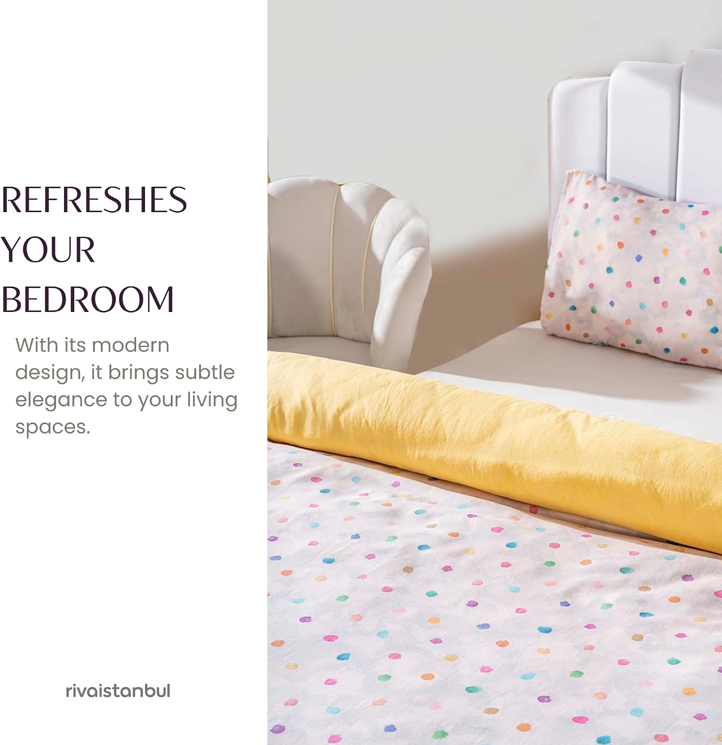 Cotton Duvet Cover Set for Full, Queen & King Beds | 3 Piece Bedding Set with Duvet Cover and Pillowcases, Soft Breathable Bed Linen for Adults & Couples (Bonny, 63.0 × 84.6 inch)