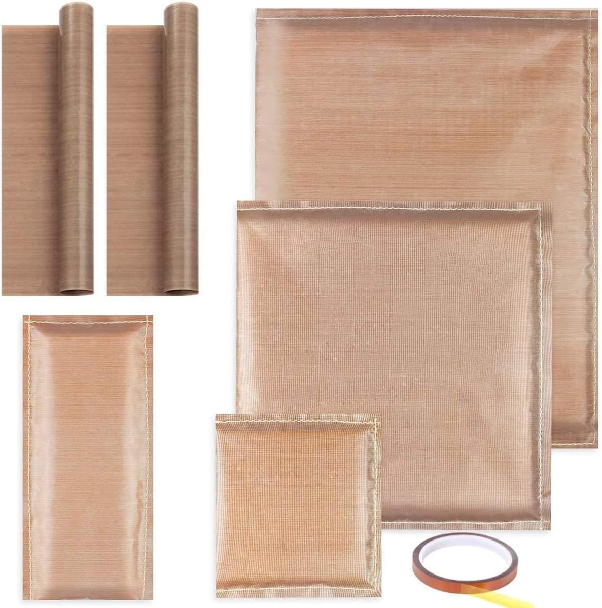 Toolly 7 Pack Heat Press Pillows Mat Kit with 4 Sizes Heat