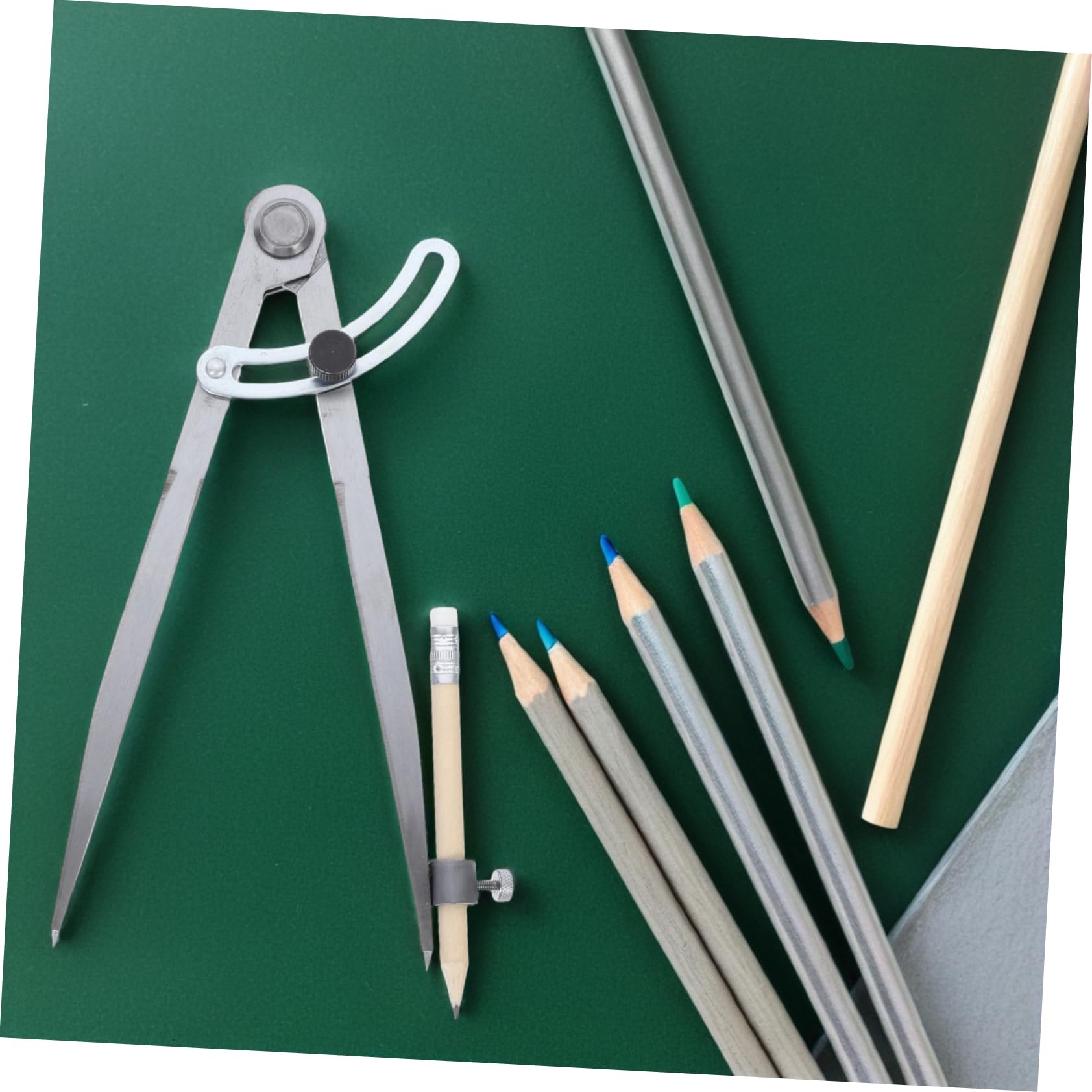 HOMSFOU 1 Set Di Compasso Di Precisione Con Portamatite Per Disegno, Geometria, Carpenteria, Ingegneria, Misurazioni Accurate, Accessori