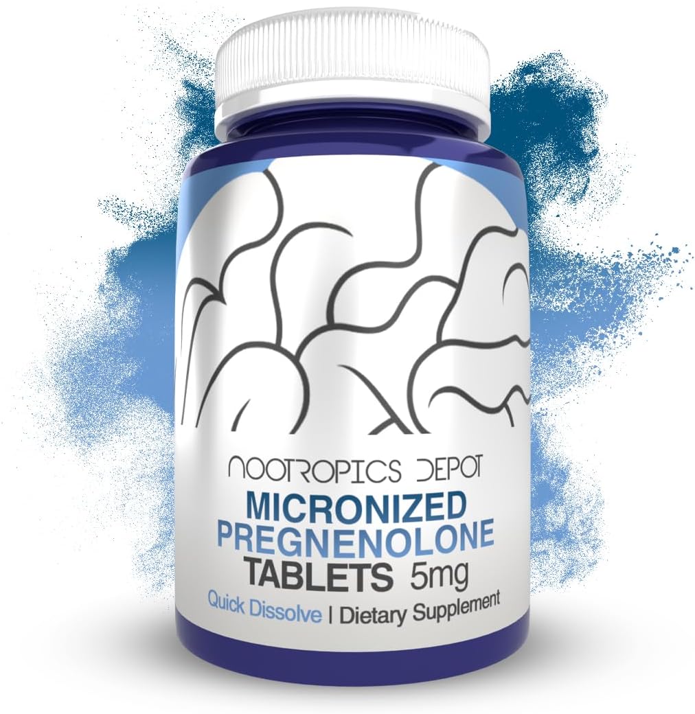 Nootropics Depot Pregnenolone Quick Dissolve Tablets | 5mg | Micronized | Mood, Cognition, & Hormone Support | 365 Count