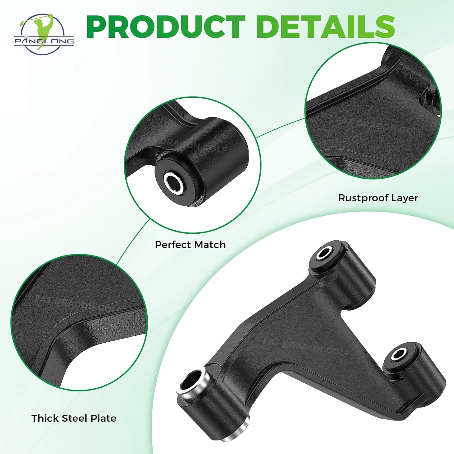 Panglong Golf Cart Front Lower Control Arm, Compatible with Yamaha G29 Control Arm and G22 Control Arm, Replace OEM #JU0-F3570-20-00, 90381-18001-00, 2HR-23526-00-00