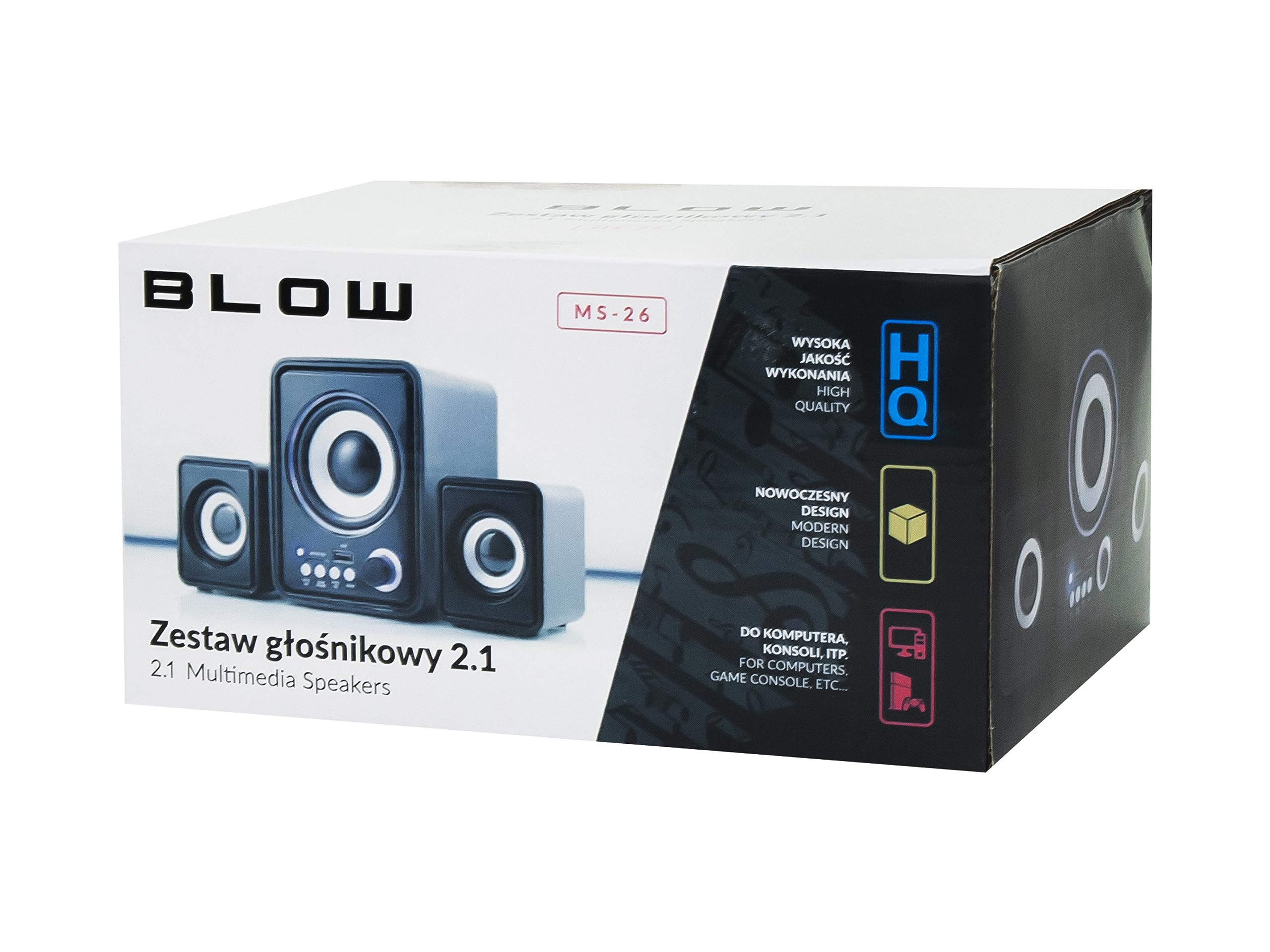 Blow MS-26 2.1 - Juego de altavoces estéreo para ordenador portátil (mini microSD, radio FM)