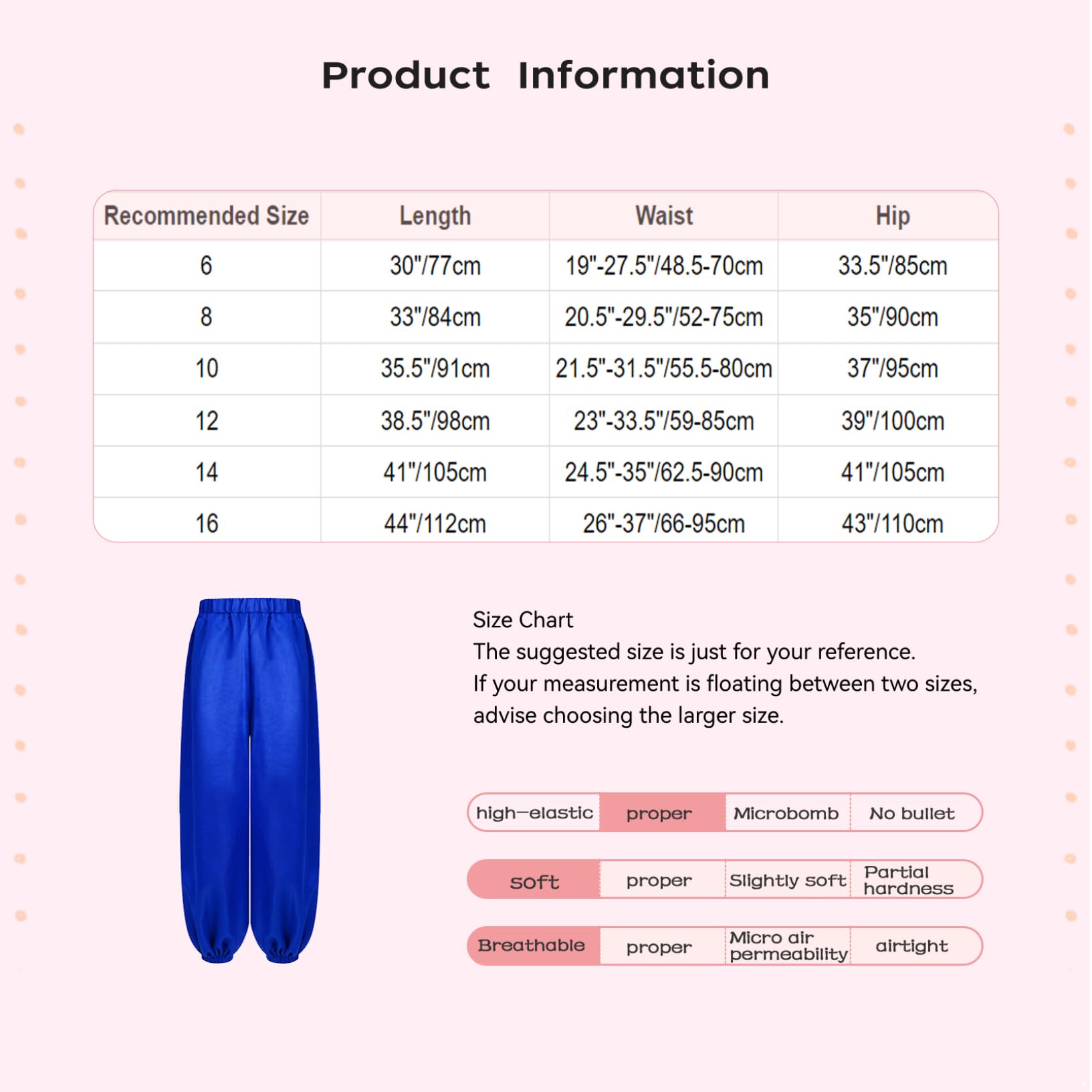 Kaerm Dziecięcy kostium do tańca brzucha, satynowe spodnie haremki, wysoki stan, spodnie alladynowe, luźne, slim fit, pludery, legginsy, tancewear