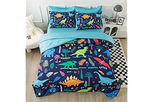 qjmiaofang Dinosaur Comforter Set for Kids: Immerse in a Prehistoric Paradise