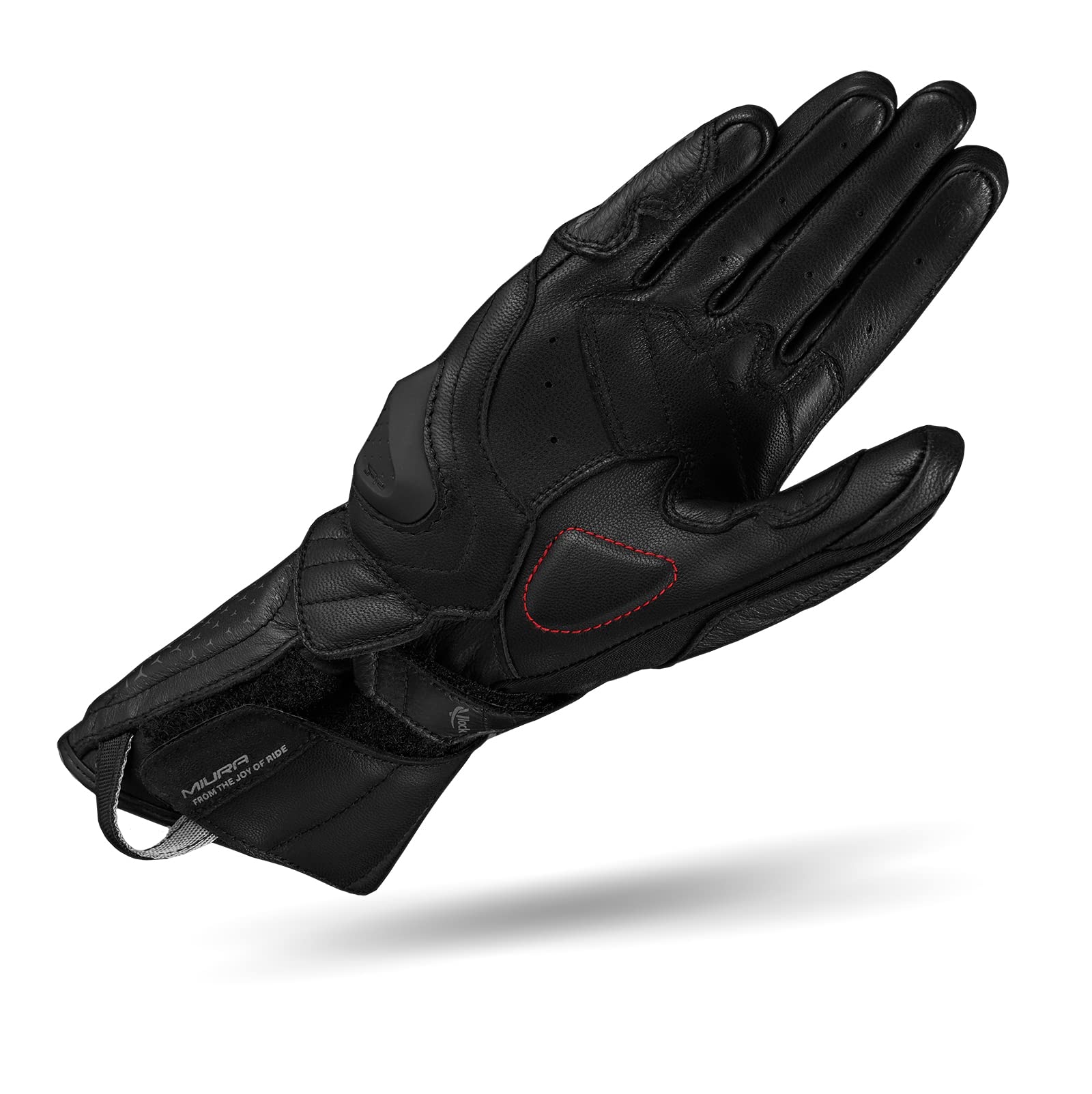 SHIMA MIURA Guanti Moto Donna Pelle Lungo Ventilato Perforato Omologati Guanto per Motocicletta Touchscreen Ventilata Protettore Rinforzato Abbigliamento Estivi Racing(Donna, Nero, XS)