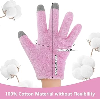 Amazon.com : Touchscreen Gloves for Eczema and Dry Hands Overnight- Moisturizing Gloves with Gel Lining, Hydrating Cracked Hand Treatment Fuzzy Gloves, Touchscreen Fingers Spa Lotion Glove for Women Pink : Beauty &