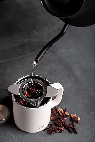 Miniatura 5 de Simple Modern Infusor de té reutilizable colador más empinado para hojas sueltas, malla de acero inoxidable 188, gris pizarra