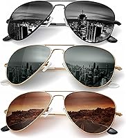 KALIYADI Classic Aviator Polarized Sunglasses for Men Women - UV400 HD Lenses, Glare Reduction for Driving & Outdoors