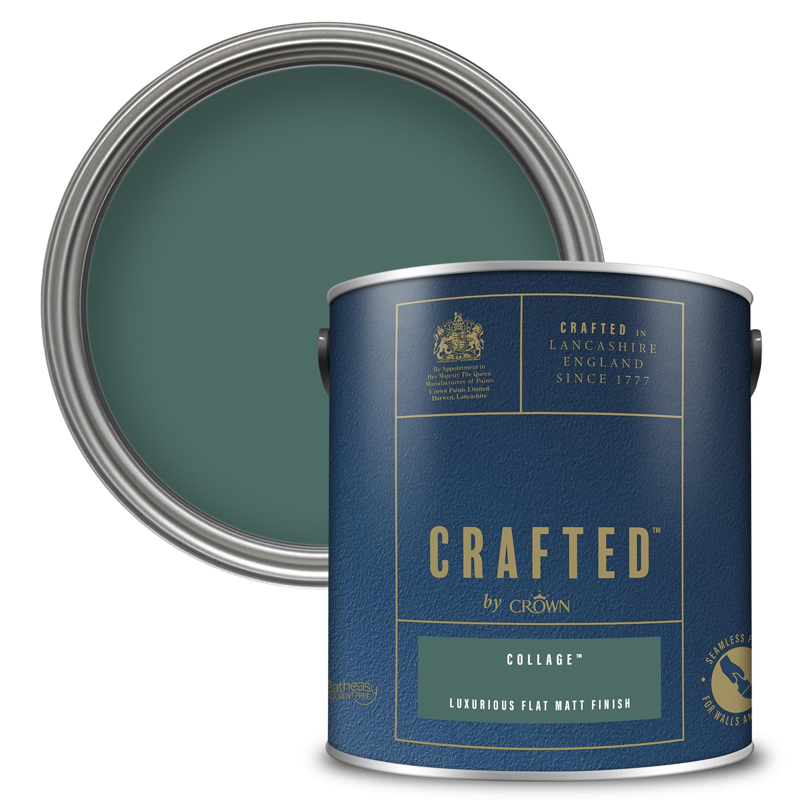Crown Crafted Walls & Wood Collage Luxurious Flat Matt Paint 2.5L