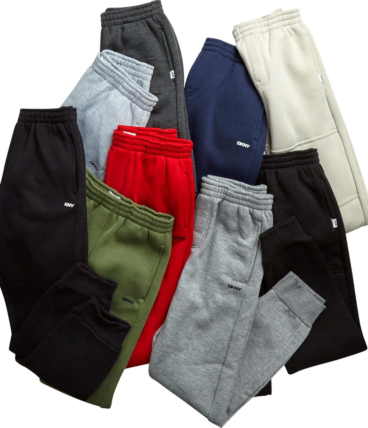 DKNY Boys Sweatpants - 2 Pack Active Performance Soft Fleece Boys Joggers Athletic Pants with Elastic Waistband and Pockets - Image 7