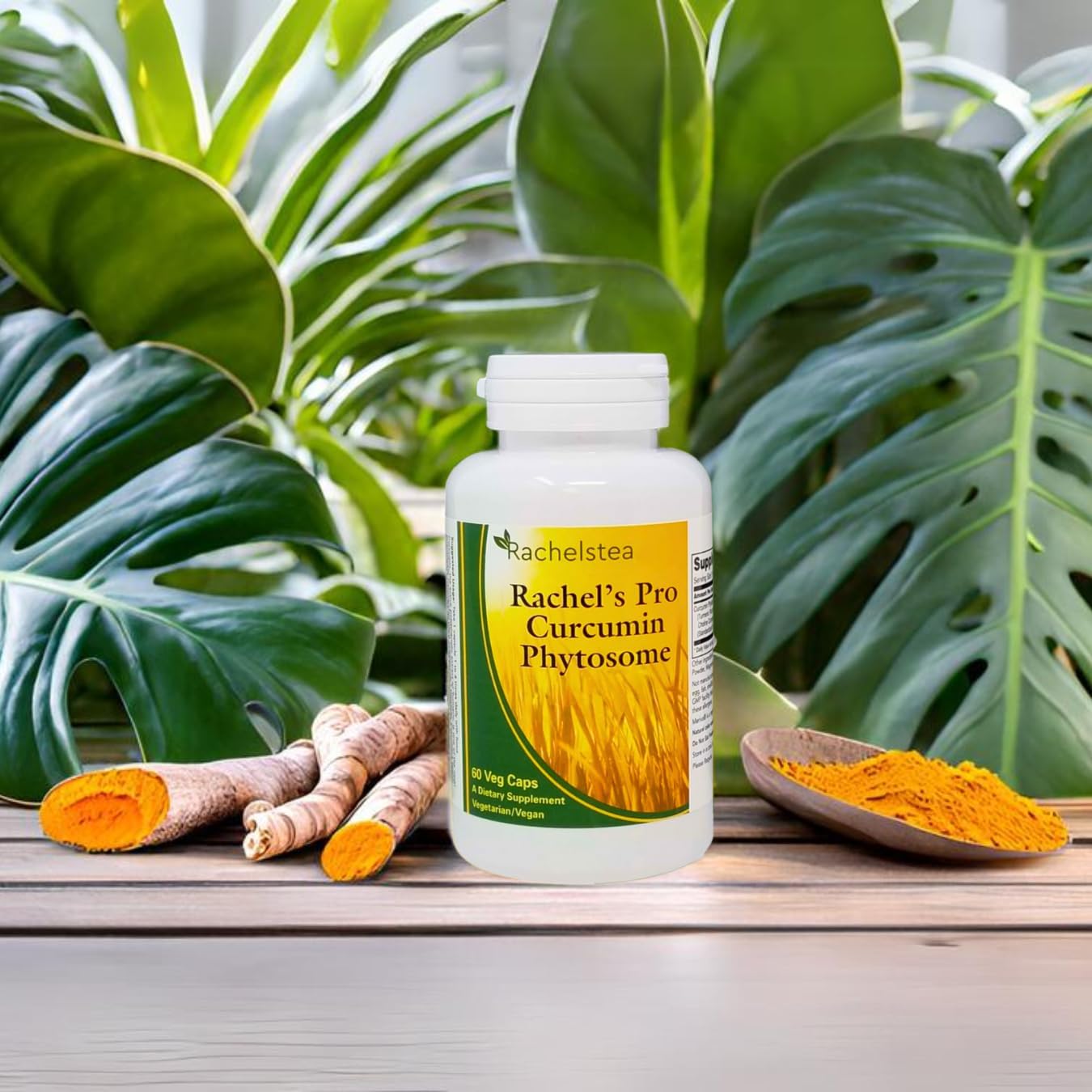 Rachel’s Pro Curcumin Phytosome - High Absorption Meriva Turmeric, Gluten-Free Curcumin Supplement, 60 Capsules for Daily Use