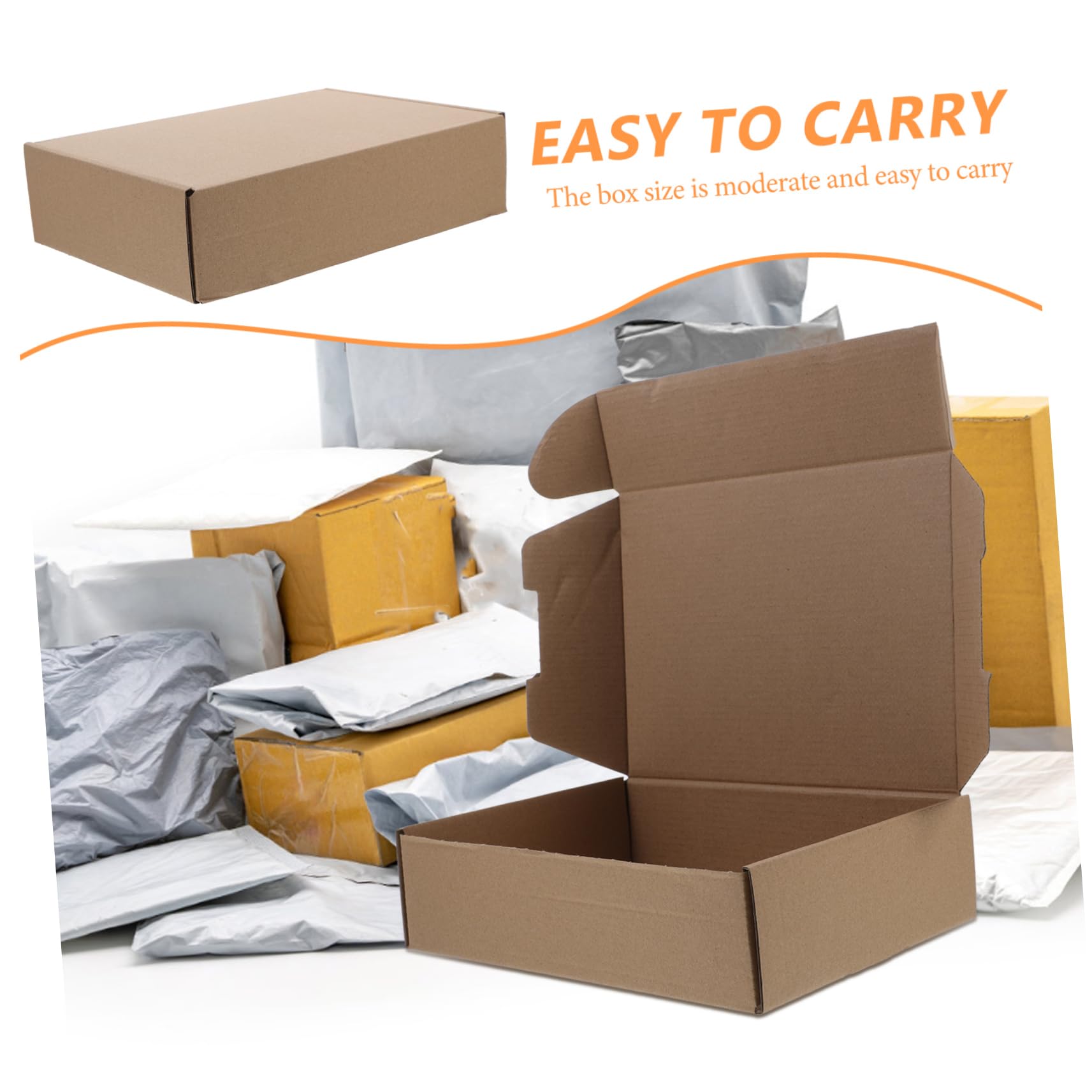 HOMSFOU 25piezas Cajas De Cartón Para Envíos Almacenamiento y Embalaje Cajas Postales Para Manualidades Para Mudanza De Almacenamiento
