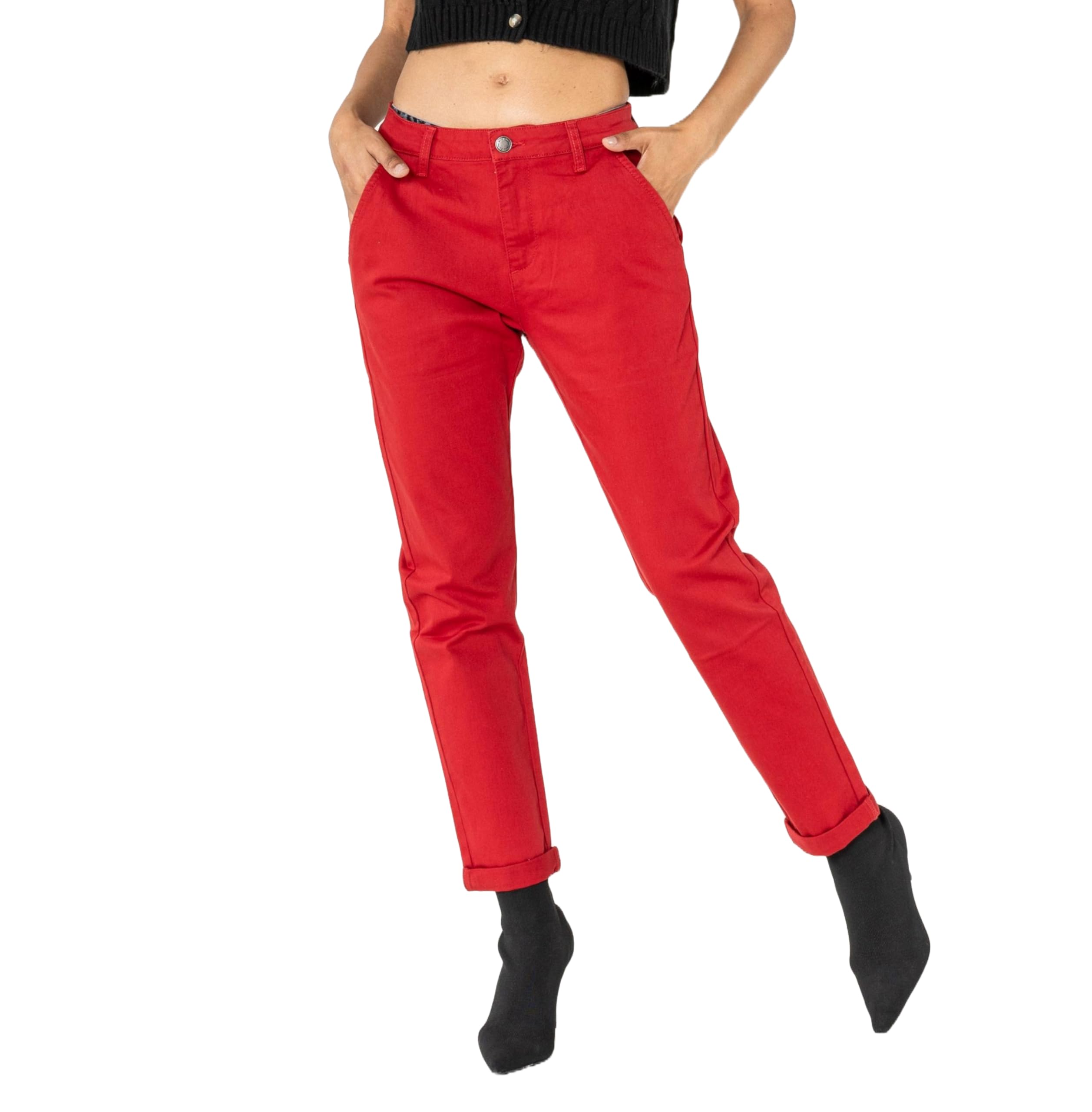 Nina Carter J250 Dames Chinobroek Comfortabele Hoge Taille Slim Fit Stretch Katoenen Broek Stijlvol Dagelijks Vrijetijdsbroek, zwart (J250-1), XL Nina Carter J250 Dames Chinobroek Comfortabele Hoge Taille Slim Fit Stretch Katoenen Broek Stijlvol Dagelijks Vrijetijdsbroek, zwart (J250-1), XL