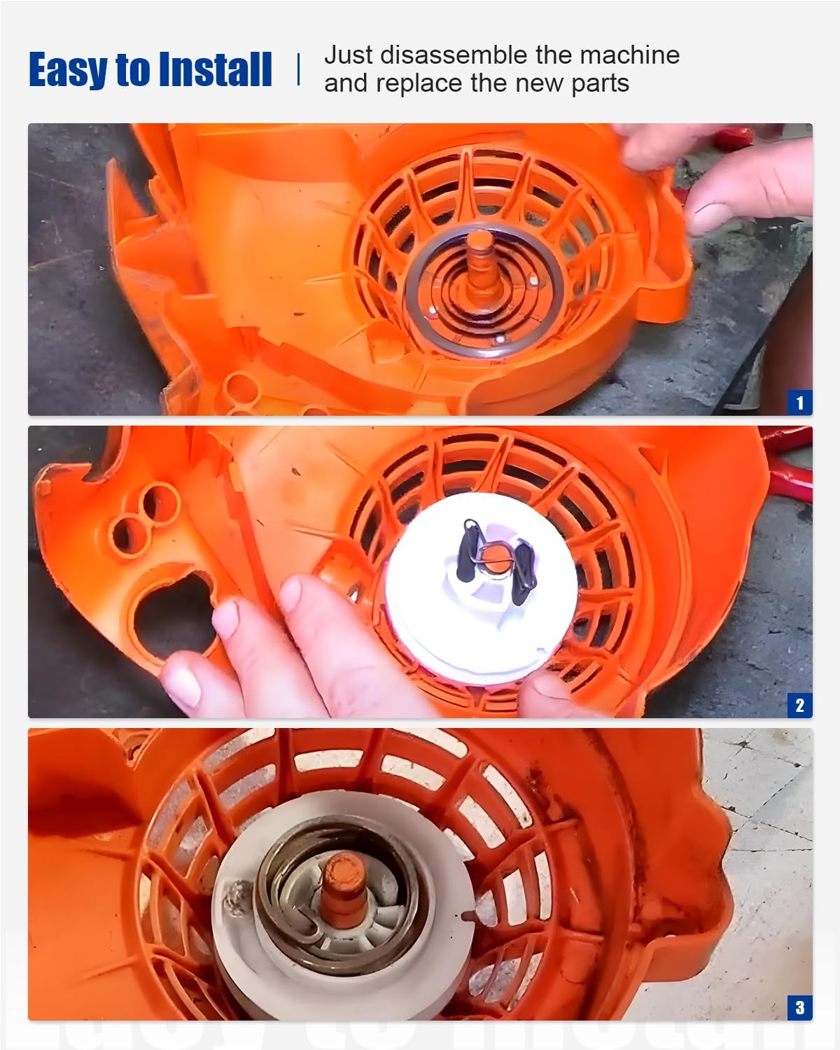 ANODZU Recoil Pull Starter Kit Fit for STIHL BG56C BG86C SH86C SH56C Handheld Leaf Blower, Replace 4237-190-0600 4241-195-3501 4241-195-2001 1123-195-7200