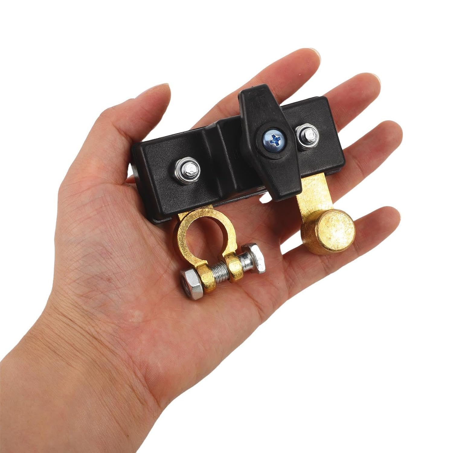 Artibetter Car Battery Disconnect Switch Manual Turn-Off Cut Off Switch for Truck Rv Boat Space-Saving Metal Shell Easy Installation Fire Risk Prevention Vehicle Battery Control image 4