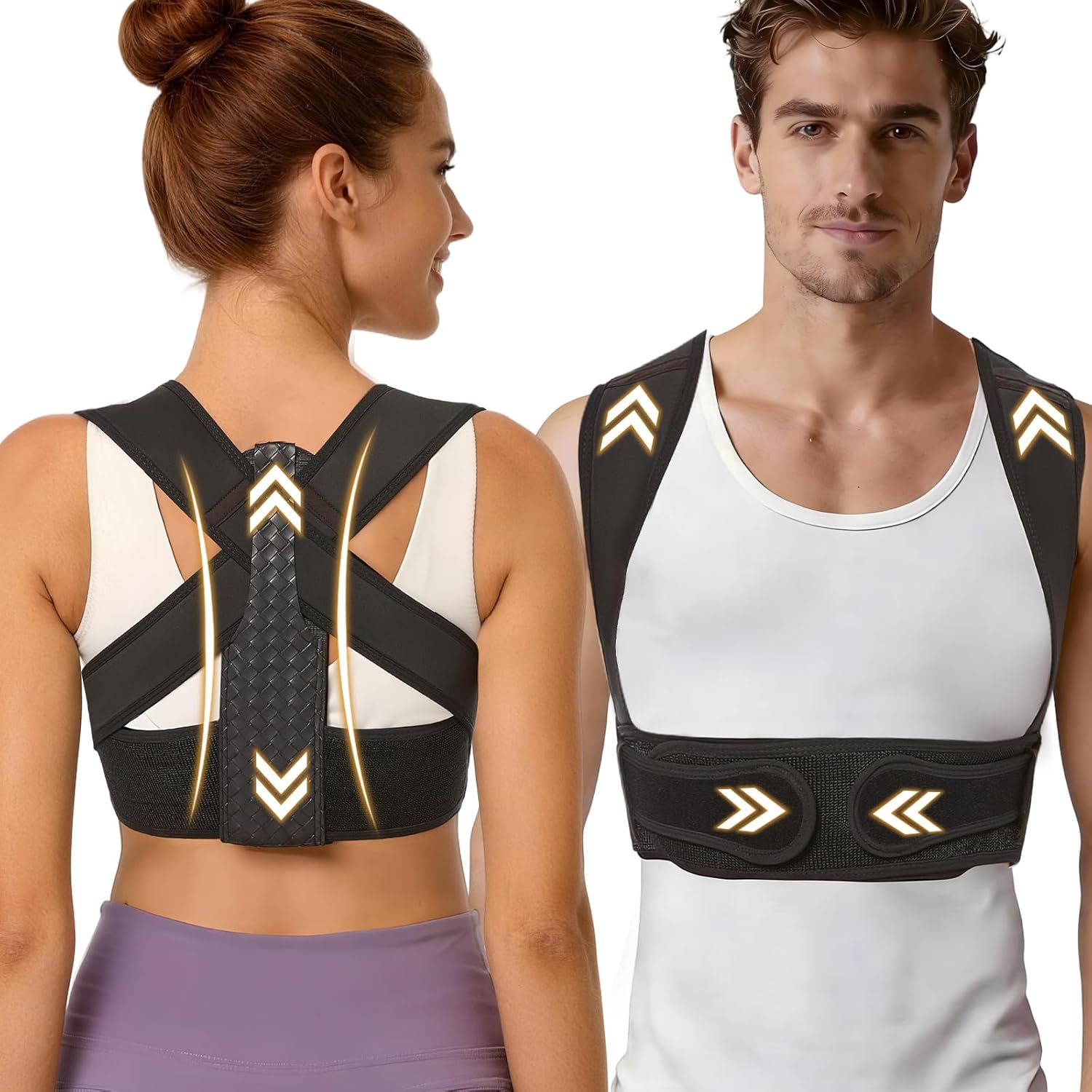 WNIEYO Posture Corrector for Women and Men Back Brace for Women Back Straightener for Effective Lower Back Pain Relief, Scoliosis, and Better Posture Support(L)