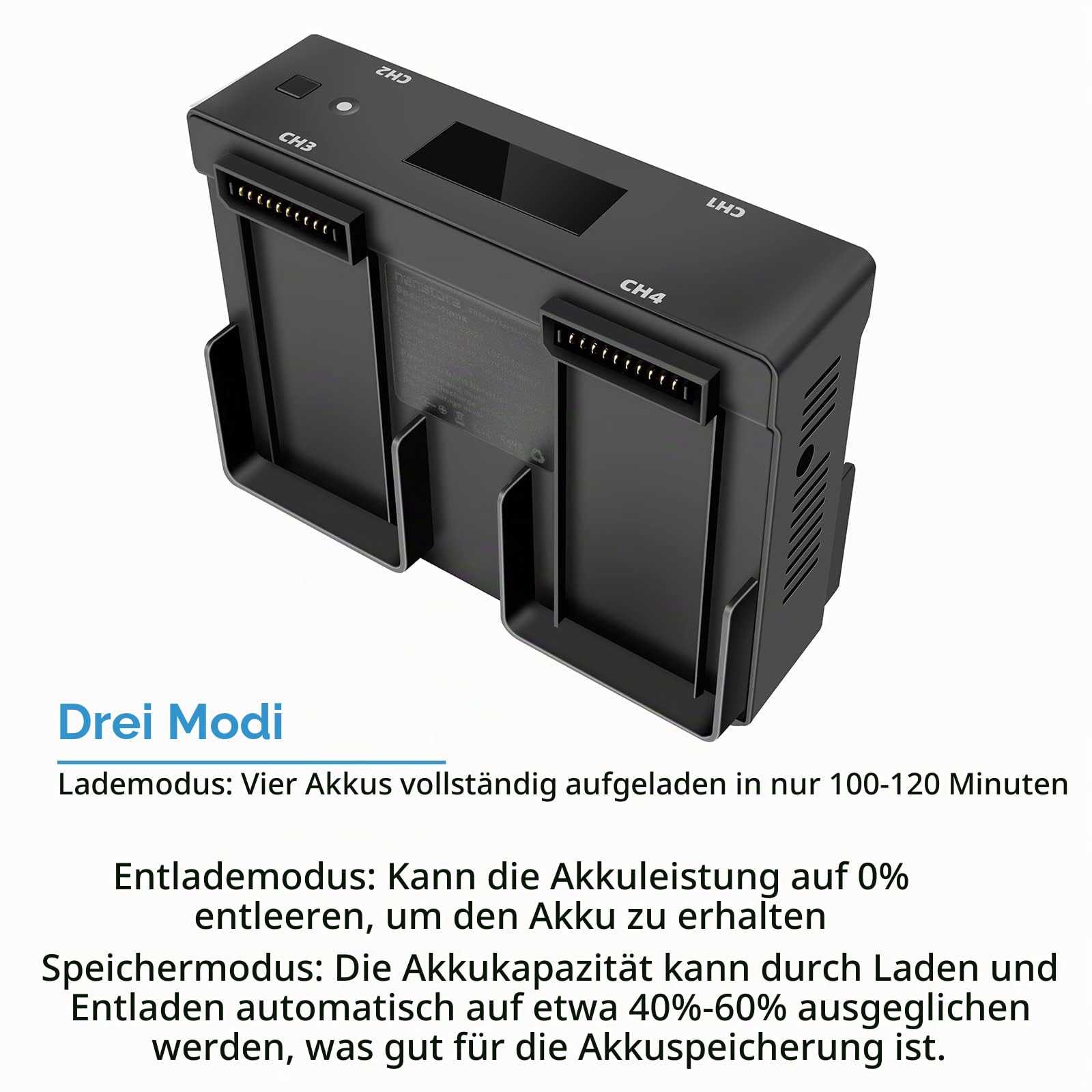 5 in 1 Akku Wand Ladegerät und Autoladegerät für DJI Mavic 2 Pro/Zoom Drohne, lädt 4 Batterie und fernbedienungen,Kfz Akkuladestation,Rapid Multi ladestation Hub Zubehör