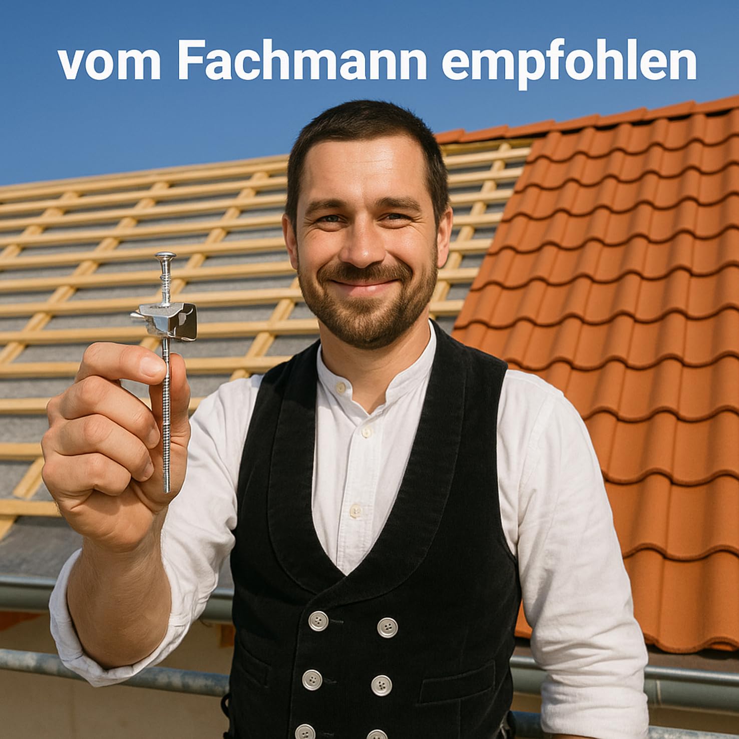 Gratklammer mit 150er Schraube aus Edelstahl, 50 Stk (UWE150 10-15 mm)