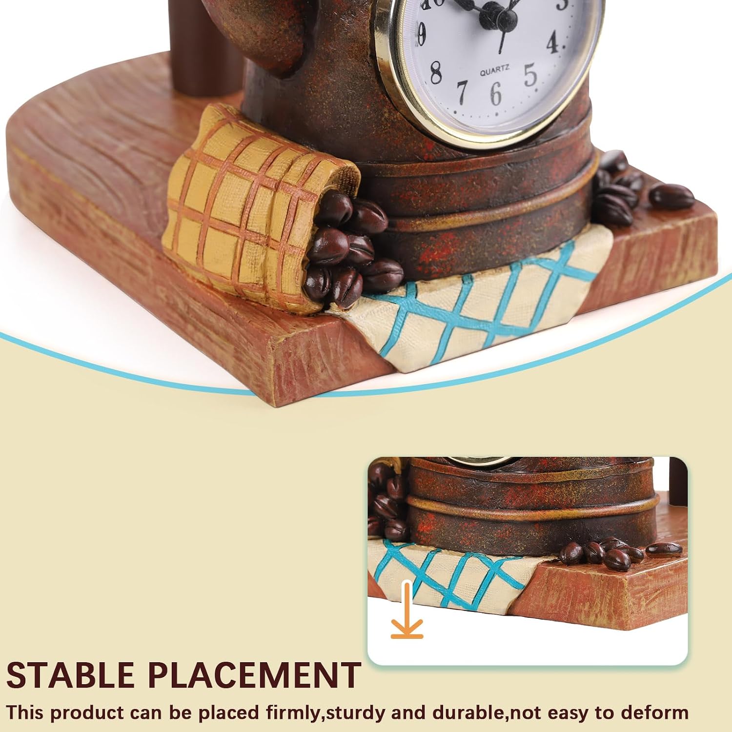 Chef Paper Towel Holder with Wine Barrel, Decorative Kitchen Paper Towel Stand with Wooden Base, European Style Design (IAT-D2517)
