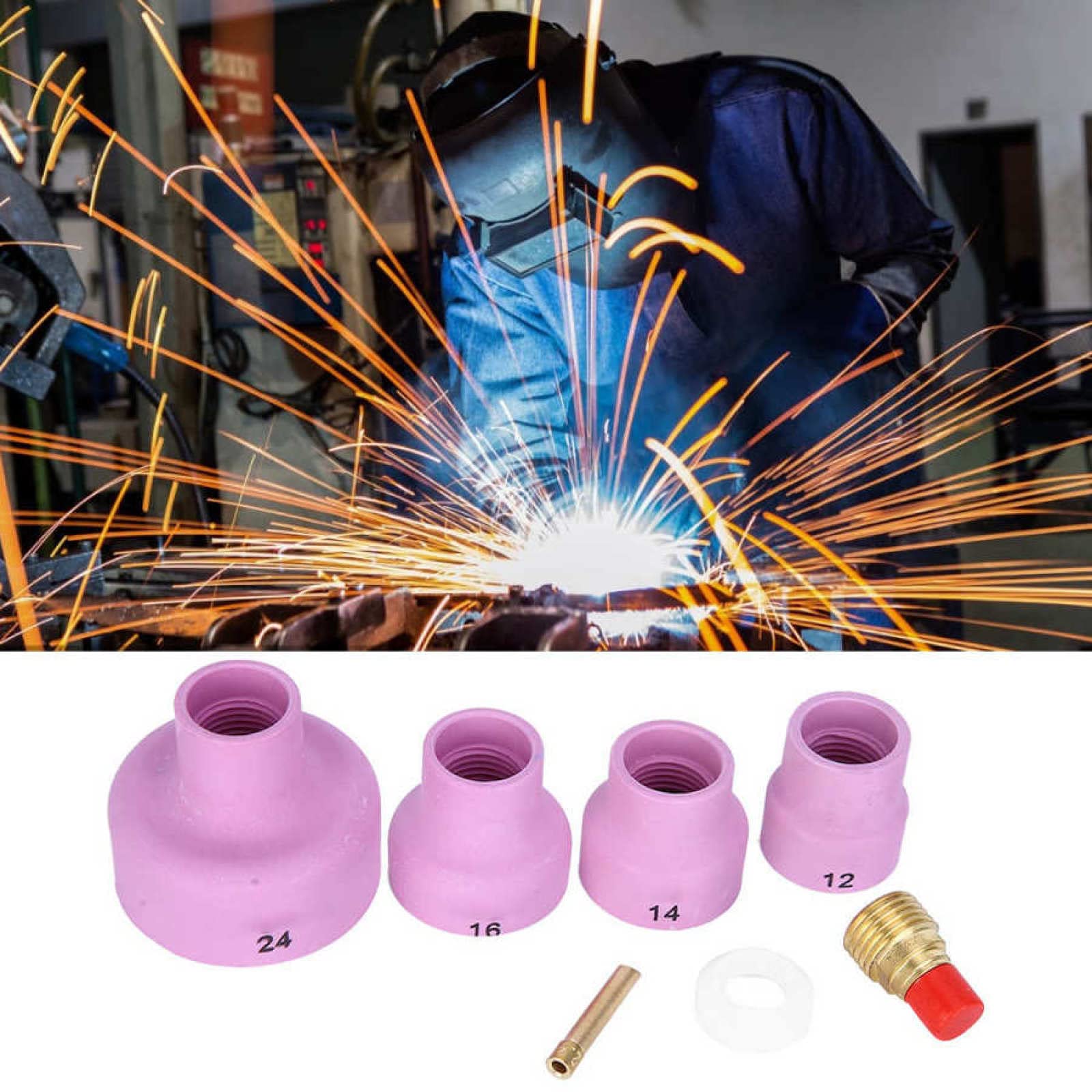 Ugello per sabbiatura in ceramica Set di tazze per ugelli in ceramica per sabbiatura di allumina Attrezzatura per saldatura Accessori per ugelli per saldatura