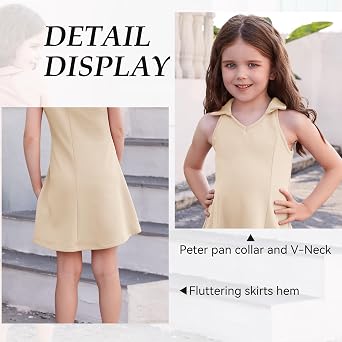 DREAM BUS Baby Girls Sleeveless Dress Toddler Girls Summer Dress Toddler Holiday Sundress