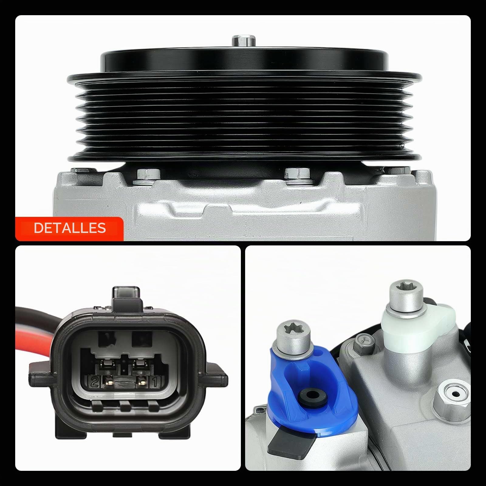 Frankberg Compresor de aire acondicionado con embrague Compatible con Clase E W210 W211 W212 SLK R170 Clase C W203 CLK C208 C209 CLS C218 C219 Replace# 0002306511incl. aceite premezclado