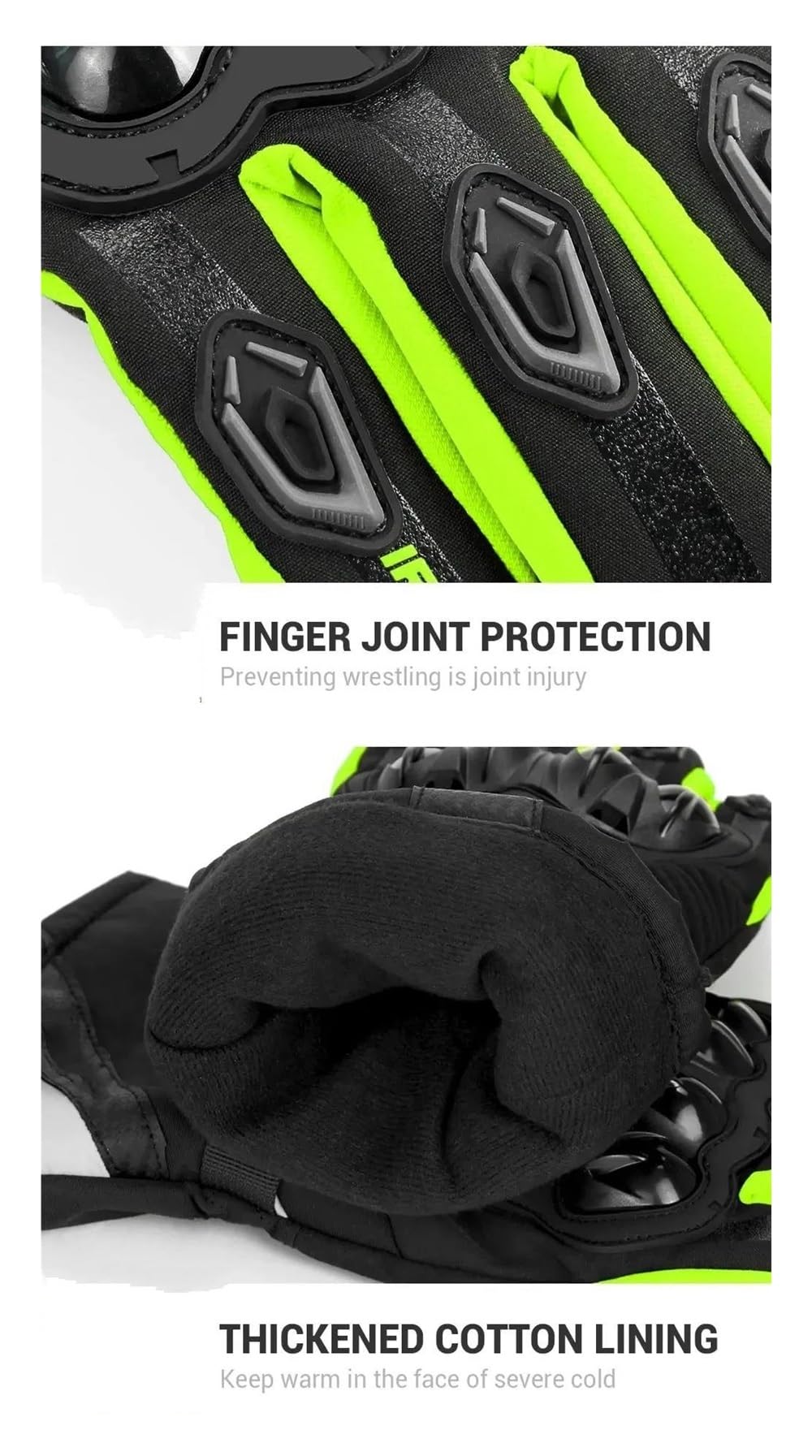 Guantes de Moto Guantes De Moto Unisex para Invierno Resistentes Al Viento Cálidos E Impermeables