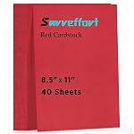 White Cardstock 8.5×11, 40 Sheets Heavyweight Card Stock, 65lb Thick Printer Paper for Printing, Crafts, Scrapbooking, Business Cards, Invitations, DIY Projects