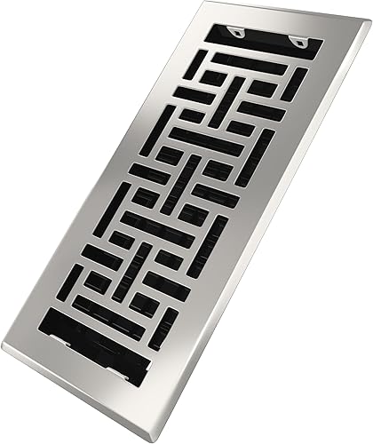 Miniatura 4 de Decor Grates AJH410-NKL Registro de suelo de 4 x 10 pulgadas, níquel