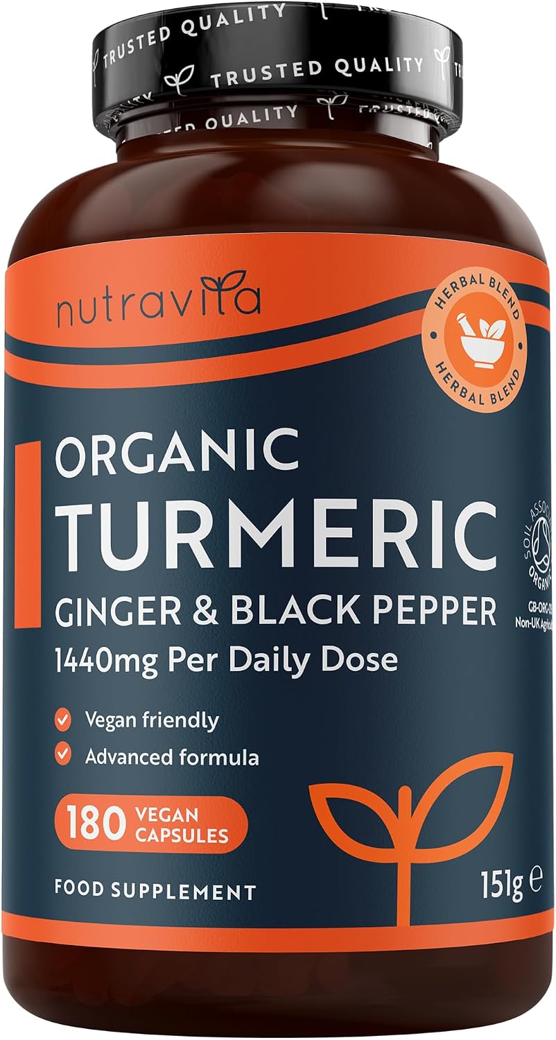 Nutravita Organic Turmeric, Ginger & Black Pepper 1340mg – Capsules