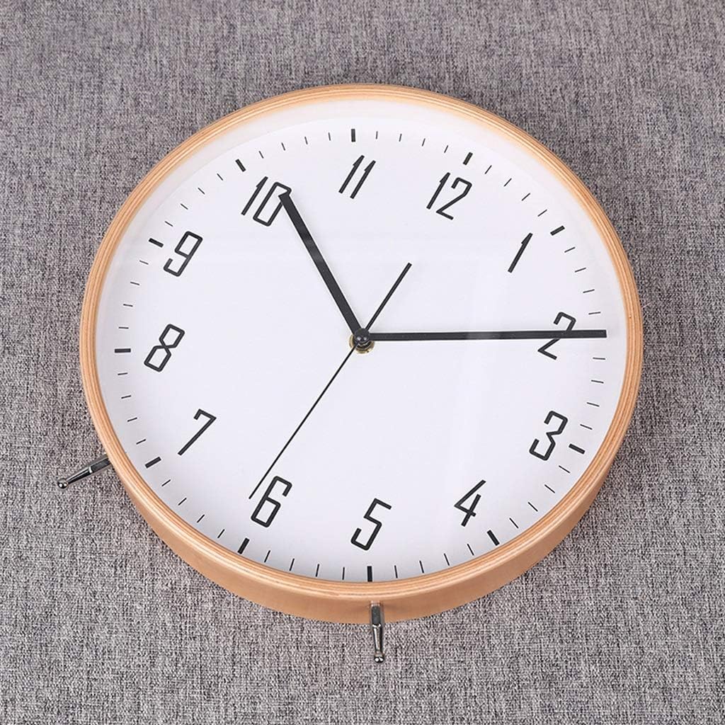 Vintage Table Clock Wood Desk Clock Big Digital Desktop Clock Ornaments Living Room Bedroom Table Clock Home Desktop Silent Small Clock 9 Inches Mantel Clocks for Living Room (Color : B)