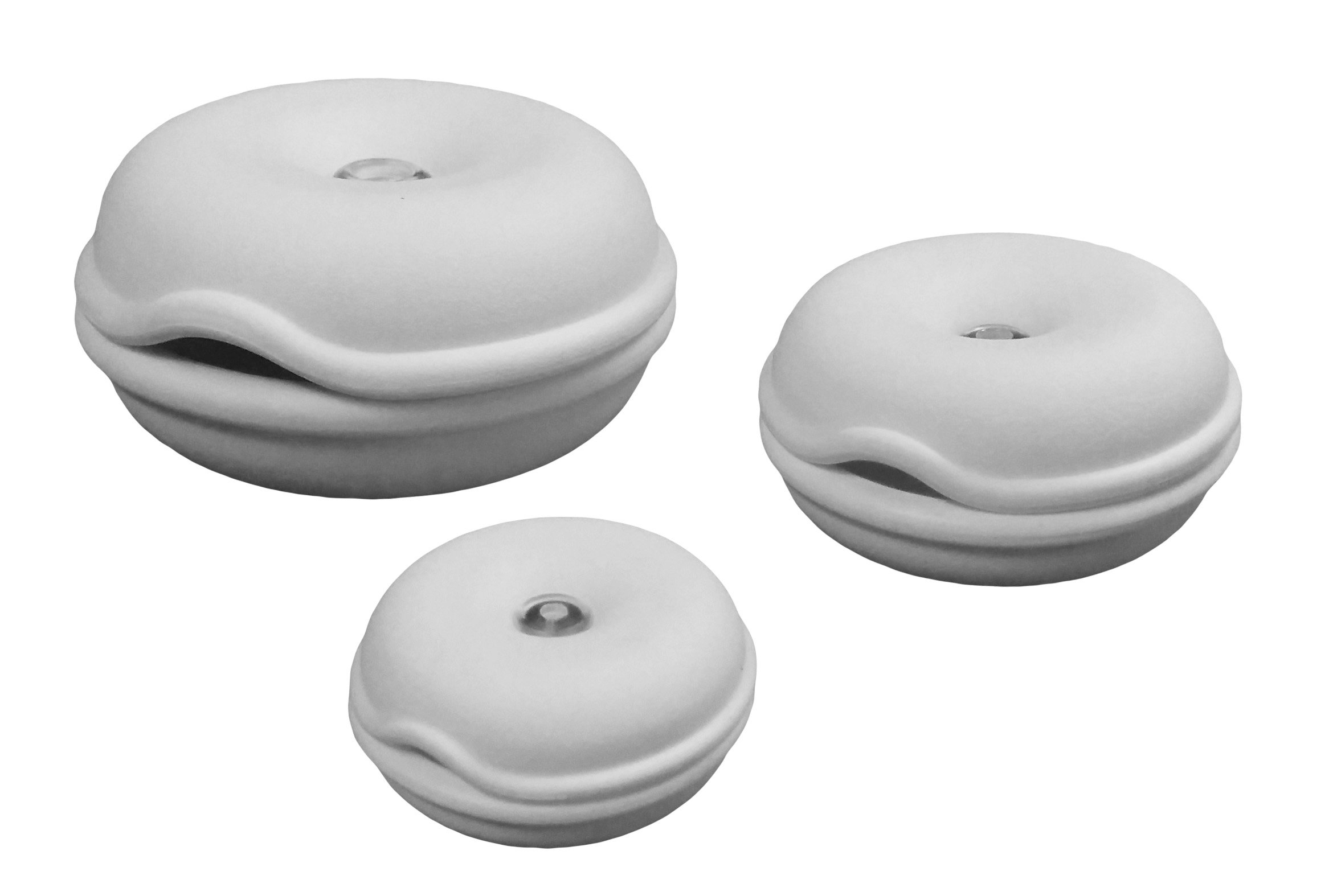 Electriduct Cable Turtle Organizer 3Pc Set - Mini, Small, Large - (White)