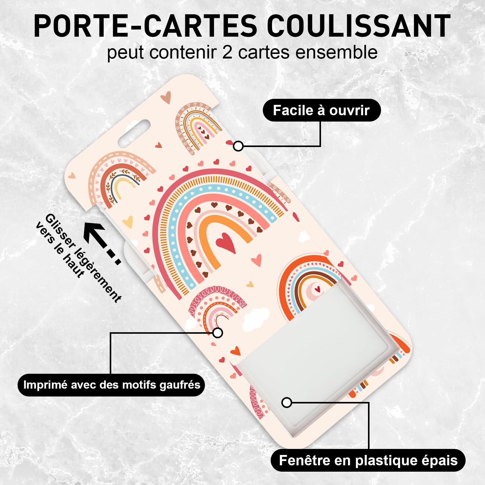 COCHIE ID Card Holder with Strap, Rainbow Colorful, Swivel Badge Holder for Women Teachers, Nurses, Doctors, Students, BADGE_HOLDER - Image 3