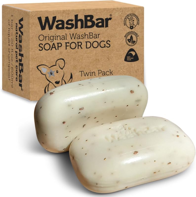 Shampoo em Barra para Cães com Óleo de Neem e Manuka WashBar – Pacote com 2