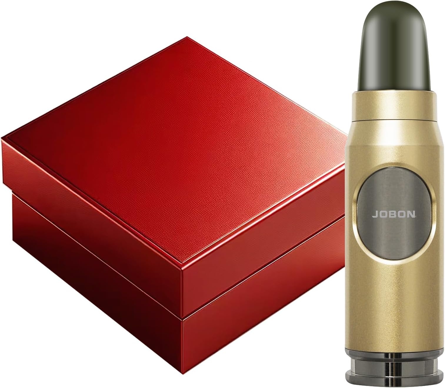 Windproof Butane Torch Lighter - Refillable Jet Flame Lighter Bullet Shaped for Candles, Outdoor, Desserts, and Baking, BBQ & Emergency Survival Gear (Butane Not Included) (Champagne Gold)