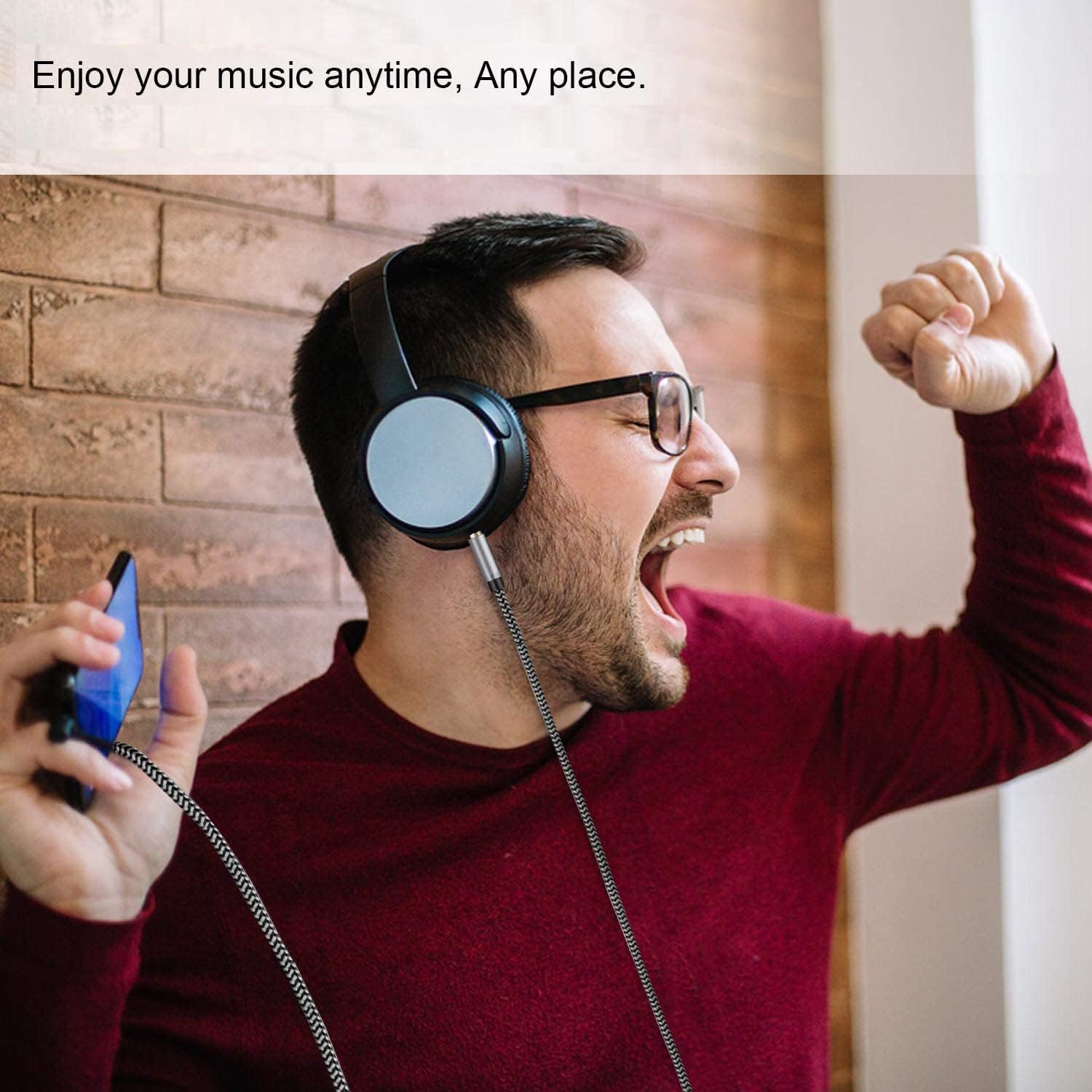 Kabel AUX do USB C - kabel audio Aux Jack, samochodowy kabel stereo ze słuchawkami typu C do 3,5 mm, podwójny kabel audio, kabel AUX kompatybilny z tabletem iPhone
