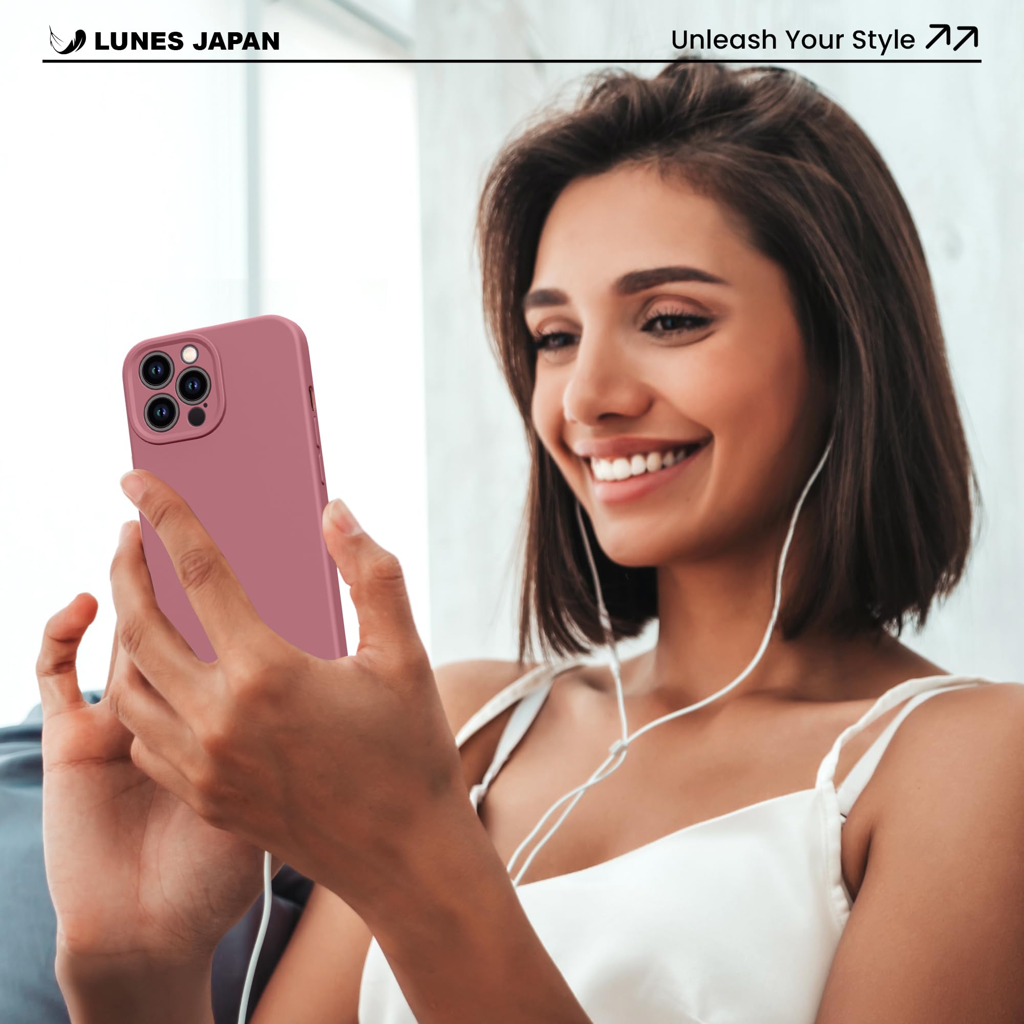 Amazon.co.jp: LUNES iPhone 14 Case, Magsafe, Camera Protection