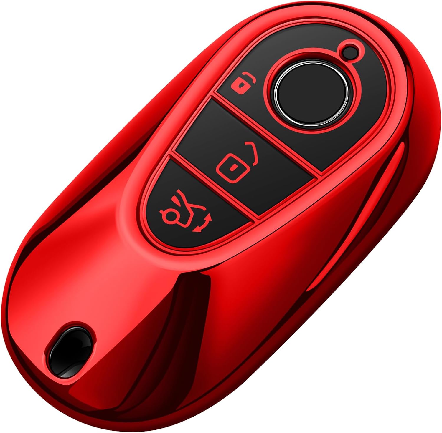 Tukellen for Mercedes Benz Key fob Cover,Special Soft TPU Key Shell Case Protector Compatible with 2021-2026 S-Class 2022-2026 C-Class SL-Class EQS 2024-2026 E-Class GLS 2023-2026 GLC EQE-Blue image 5