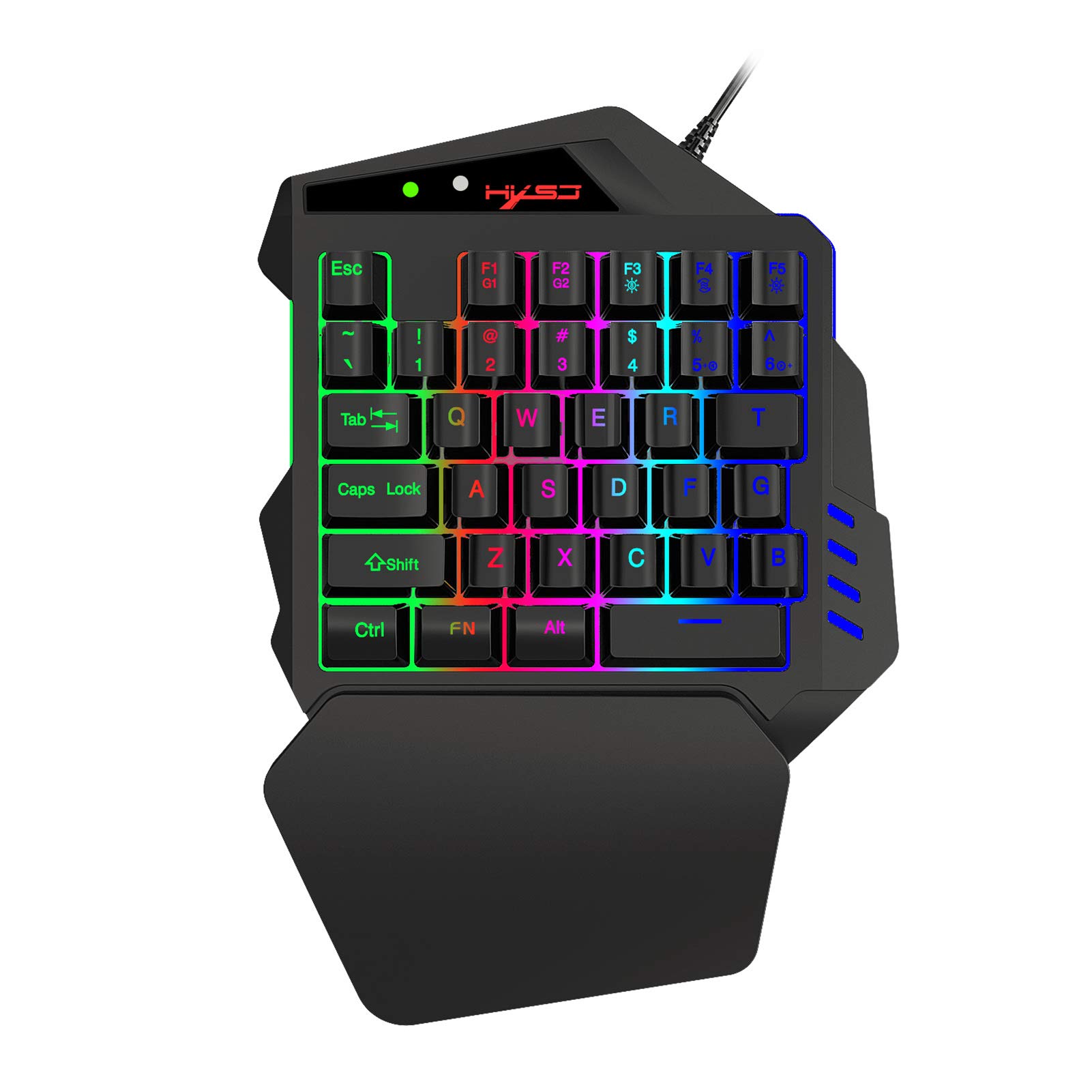 V500 Streaming Ribbon Converter One-Handed Keyd with USB Converter Interface Flow Color Light Keyd Black-image-2