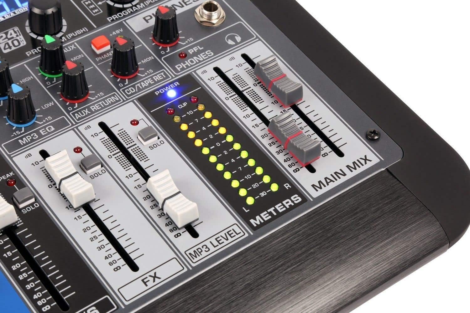 Power Dynamics PDM-S1204 12-Kanal-Mischpult mit MP3, DSP, USB und Bluetooth