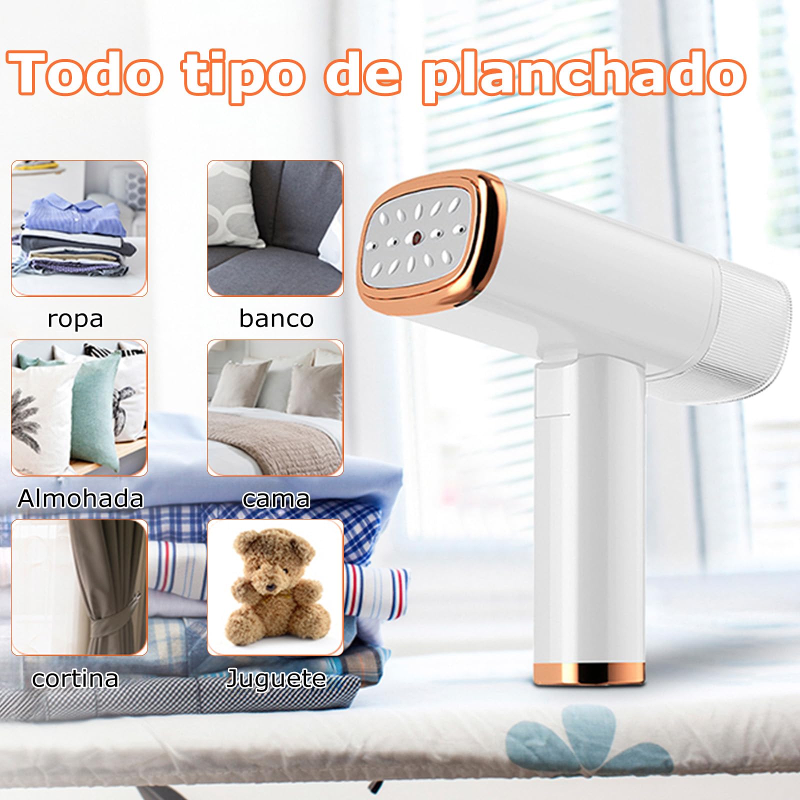 Plancha Vertical Vapor, Plancha Vertical Portátil 1000W 150ML, Vaporizador de Ropa, Vaporizador Adecuado para Todos los Tejidos para, Hogar, Viajes, Hogar y Oficina