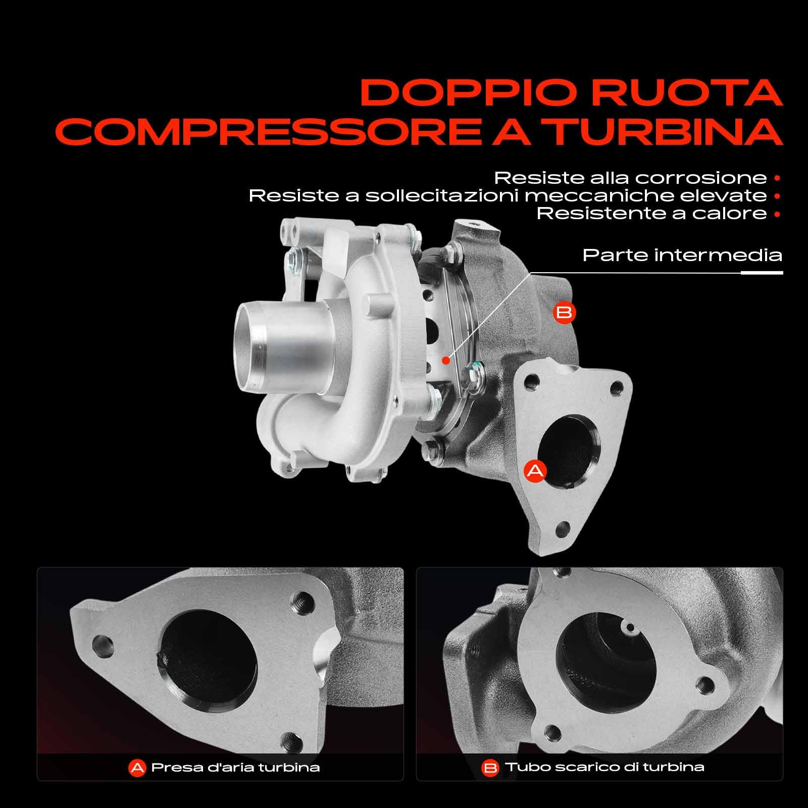 Frankberg Turbocompressore 54389700007 | Compatibile con: X-Trail T32 T32R T32RR, Scénic III JZ0/1, M.e.g.a.n.e III Grandtour KZ0/1