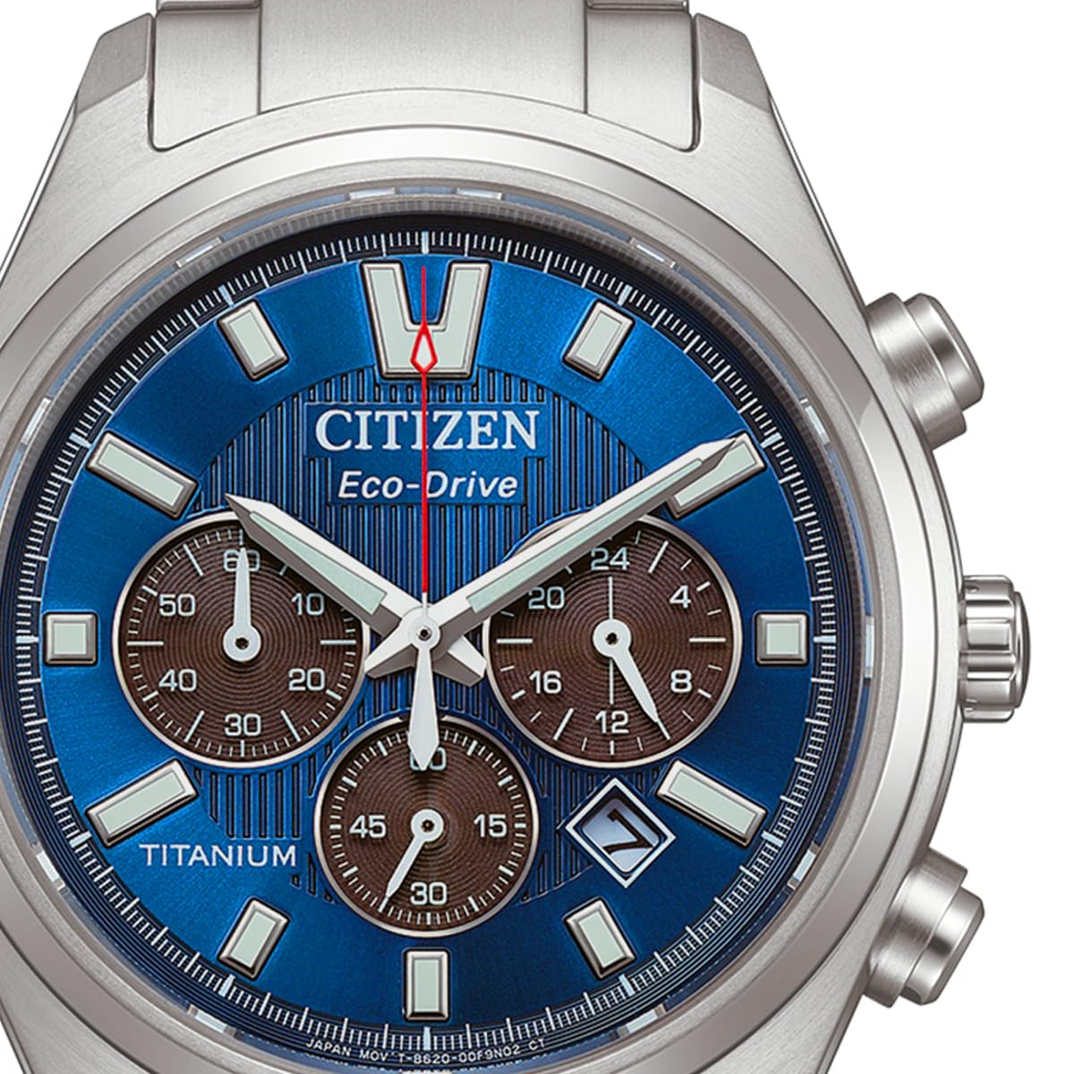 Citizen Eco-Drive Herrenuhr Chronograph Solar Titan/Blau CA4750-51L