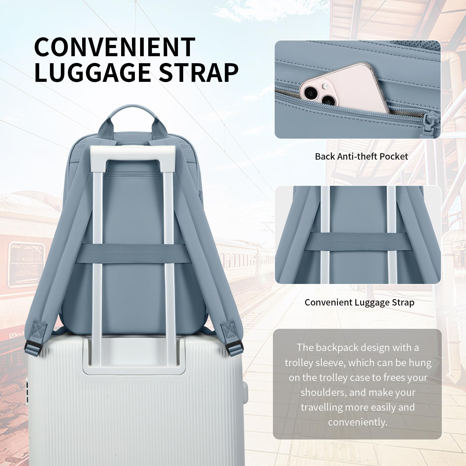 GOLF SUPAGS Zaino per Laptop per Donna Zaino Casual da Lavoro Viaggio per Insegnante Dottore Infermiera Borsa per Laptop